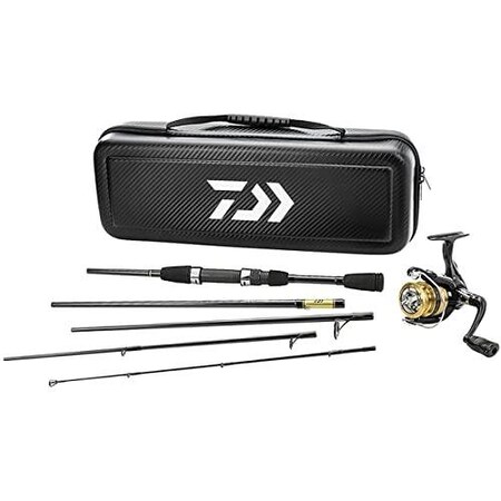 Daiwa Carbon Case Travel 5Pc Rod, PreMounted Freshwater Spinning Combo, Digigear Reel, 8160Yds, Split Gr CC20F565L